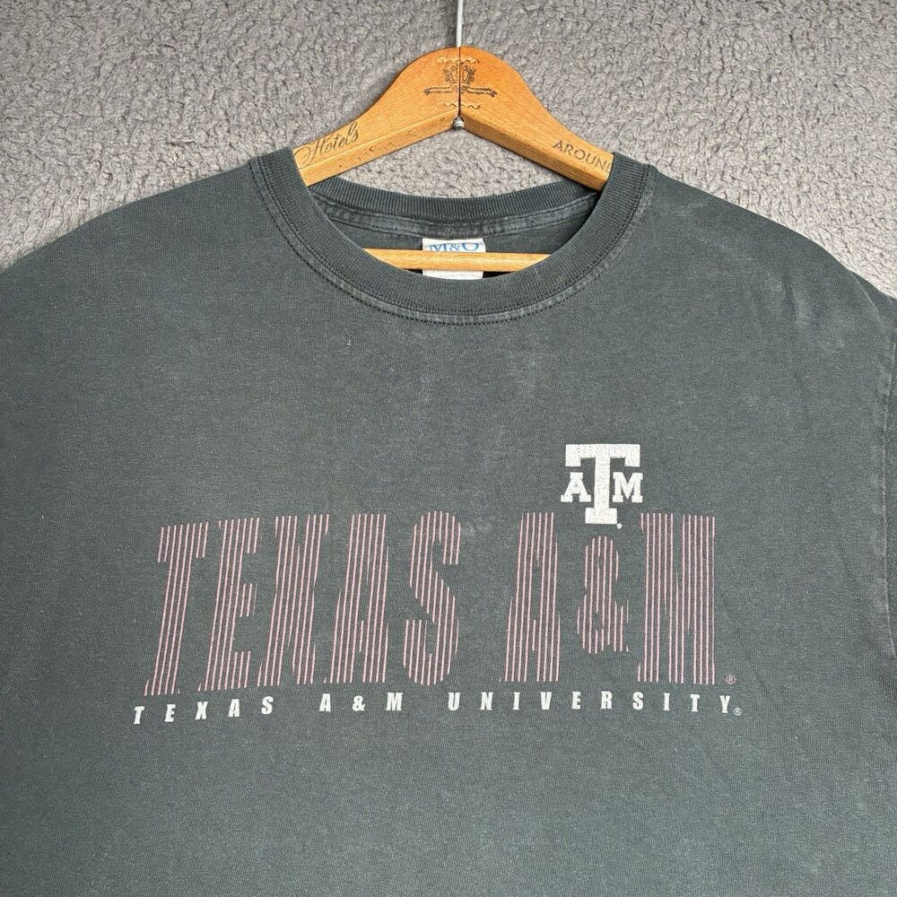 Vintage Texas A&M Aggies Ol Sarge T-Shirt Mens Medium Faded Black Grunge